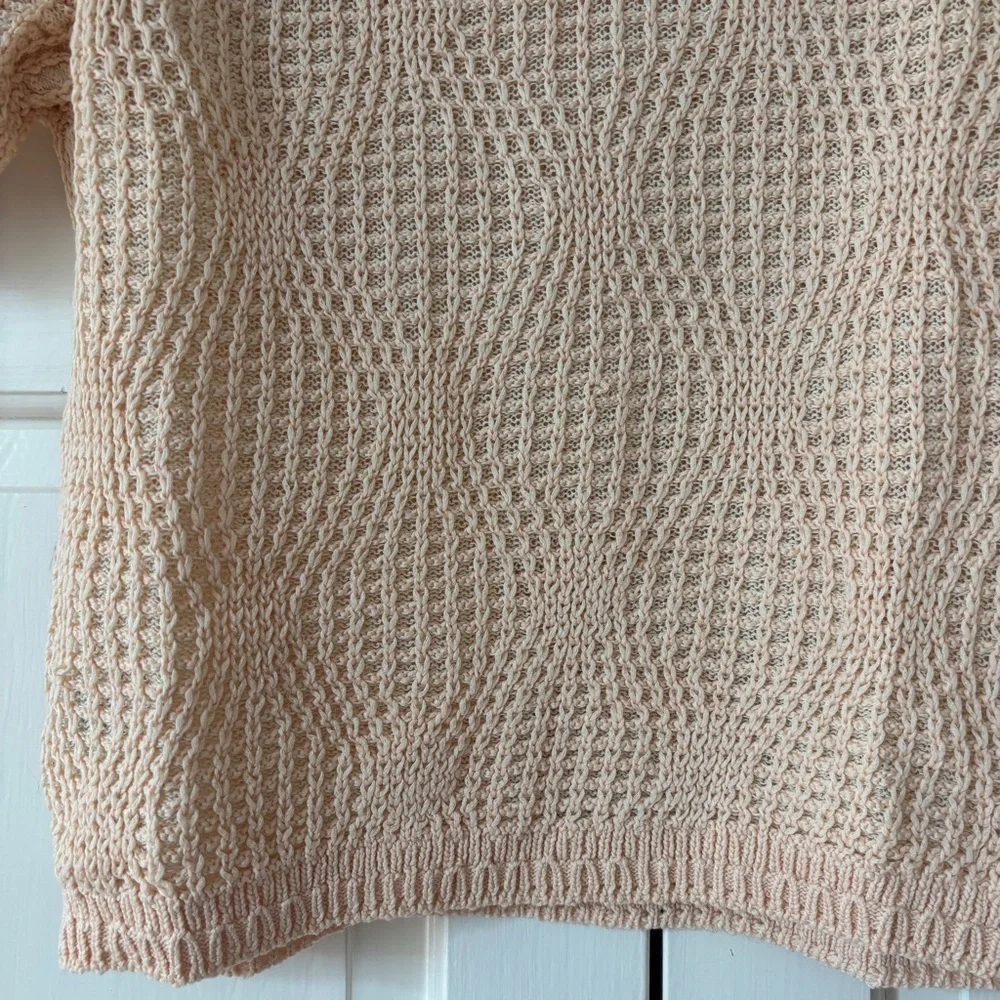 Ulla Johnson Capri Top Crème Knit Cotton Short-Sleeve Top Size Large Puff Sleeve